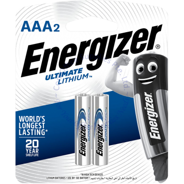 ENERGIZER LITHIUM BATTERY AAA L92BP2 (2s)