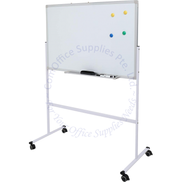 MAGNETIC WHITE BOARD W/ROLLER STAND F-90120MS 3x4FT (90x120CM)