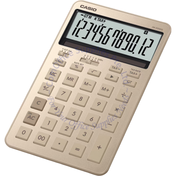 CASIO CALCULATOR JW-200DQ-GD 12DIGIT - GOLD