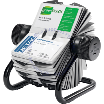 DURABLE ROTARY FILE #2481 200CARDS BLACK