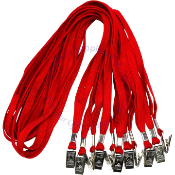 LANYARD W/CLIP RED