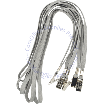 LANYARD W/CLIP GREY