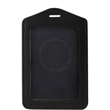 PASS CARD HOLDER PU LEATHER 54x86MM (VERTICAL/PORTRAIT) - SINGLE WINDOW