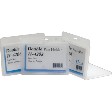 PASS CARD HOLDER CLAMSHELL H-4208 85x54MM (HORIZONTAL/LANDSCAPE)