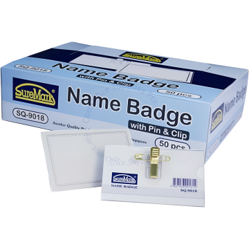 SUREMARK PLASTIC NAME BADGE SQ-9018