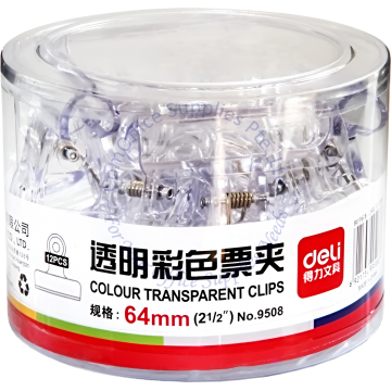 DELI PLASTIC BULLDOG CLIP D9508 (L) 2.5"
