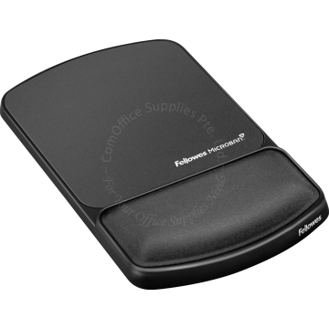FELLOWES MOUSE PAD/WRIST REST W/MICROBAN F9175101