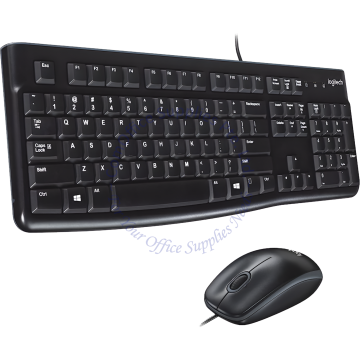 LOGITECH DESKTOP USB KEYBOARD & MOUSE MK120 BLACK