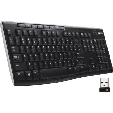 LOGITECH WIRELESS KEYBOARD K270 BLACK