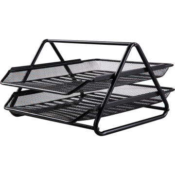 DELI METAL MESH LETTER TRAY 2-TIER 9183