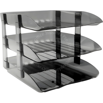 GOLDLION LETTER TRAY 3-TIER 8230 SMOKE