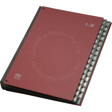 ELBA DESK ORGANIZER 1-31 4240803 RED