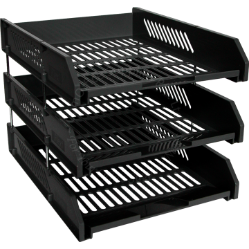 LETTER TRAY 3-TIER BLACK