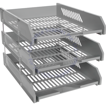 LETTER TRAY 3-TIER GREY