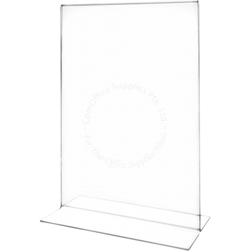 STZ ACRYLIC SIGN HOLDER T-SHAPE 50800 5x3.5" (HORIZONTAL/LANDSCAPE)