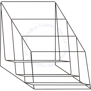 STZ ACRYLIC LEAFLET HOLDER 50833 A4 3-TIER