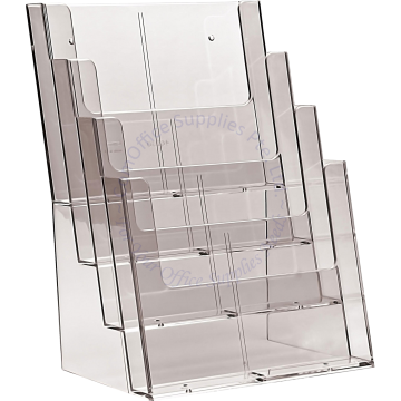 BROCHURE HOLDER 4-TIER W/DIVIDER 4C230 A4 230x32MMx4"