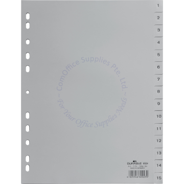 DURABLE 1-15 PP DIVIDER #6524 A4