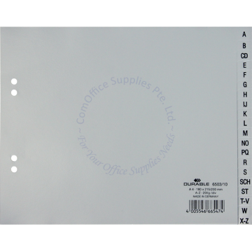 DURABLE A-Z PP DIVIDER #6503 A5