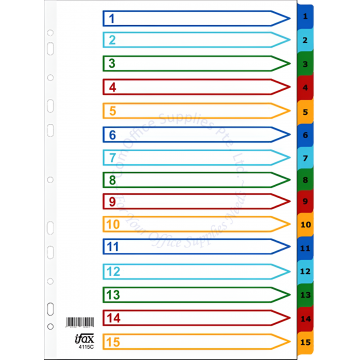 IFAX 1-15 PP COLOR DIVIDER 4115-C A4