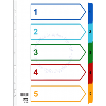 IFAX 1-5 PP COLOR DIVIDER 4105-C A4