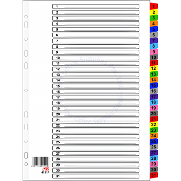 IFAX 1-31 MYLAR DIVIDER 4131-P A4