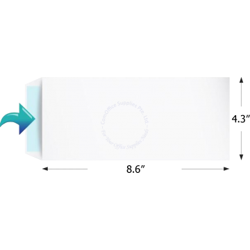 WHITE ENVELOPE 4.38x8.58" DL (10s)