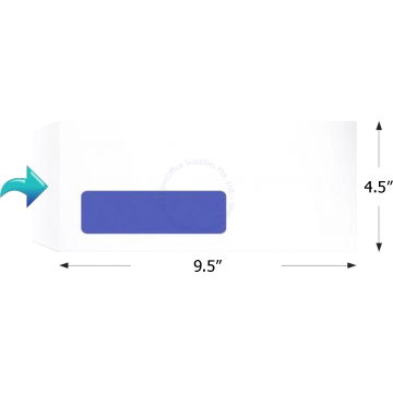 WHITE ENVELOPE 4.5x9.5" WINDOW (10s)