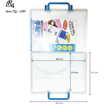 PP TRANSPARENT BOX FILE B4 #3305