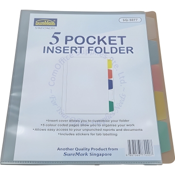 SUREMARK 5 POCKET INSERT FOLDER SQ-5077