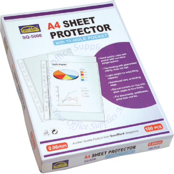 SUREMARK SHEET PROTECTOR SQ-5006 0.06MM A4 (100s)