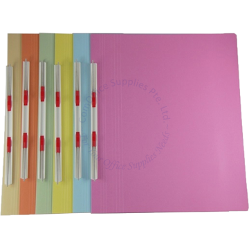 HK SPRING FILE W/PLASTIC CLIP ORANGE