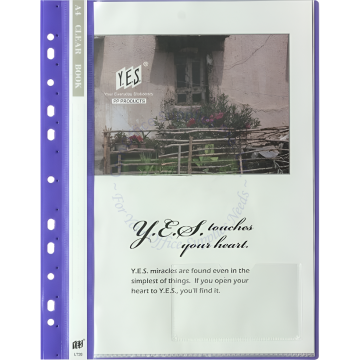 11-HOLE CLEAR HOLDER 20 POCKET LT20 A4 PURPLE