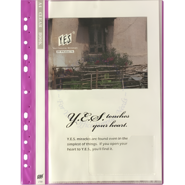 11-HOLE CLEAR HOLDER 20 POCKET LT20 A4 RED