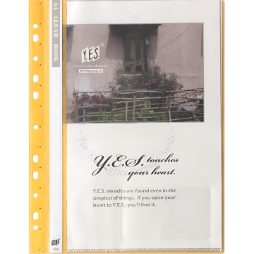 11-HOLE CLEAR HOLDER 20 POCKET LT20 A4 YELLOW