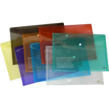 BUTTON TRANSPARENT PP CLEAR FILE DB-803A A4 YELLOW