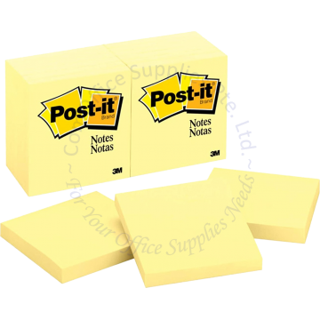 3M POST-IT NOTE 654 3x3" YELLOW