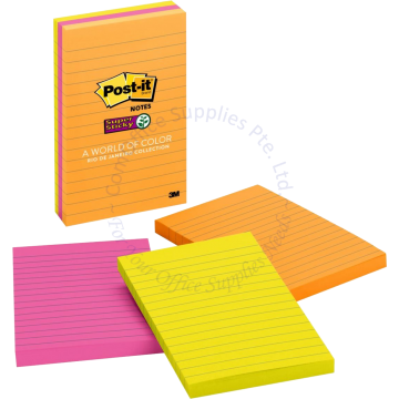 3M POST-IT LINED NOTE 660-3SSUC 4x6" RIO DE JANEIRO