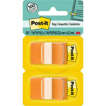 3M POST-IT TAPE FLAG 680-OE2 ORANGE 1x1.7" (2x50s)