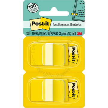 3M POST-IT TAPE FLAG 680-YW2 YELLOW 1x1.7" (2x50s)