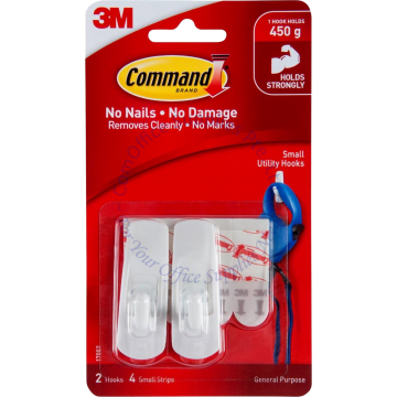 3M COMMAND HOOKS 17002 SMALL 450G (2s)