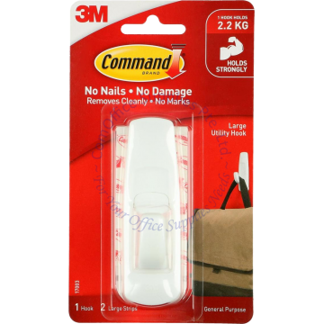 3M COMMAND HOOKS 17003 LARGE 2KG (1s)