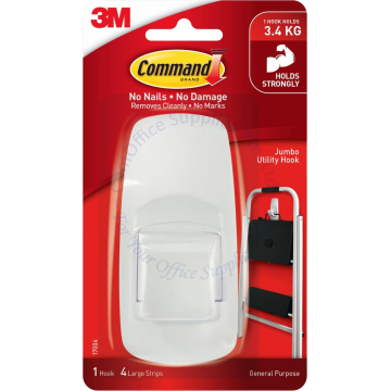 3M COMMAND HOOKS 17004 JUMBO 3KG (1s)