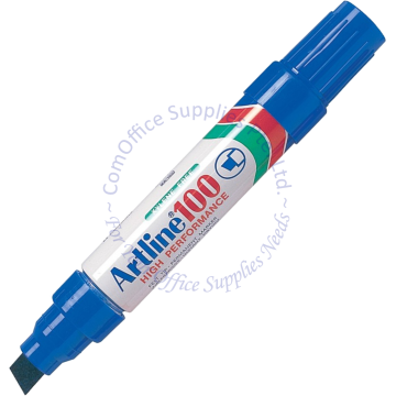 ARTLINE PERMANENT MARKER EK-100 BLUE (CHISEL POINT)