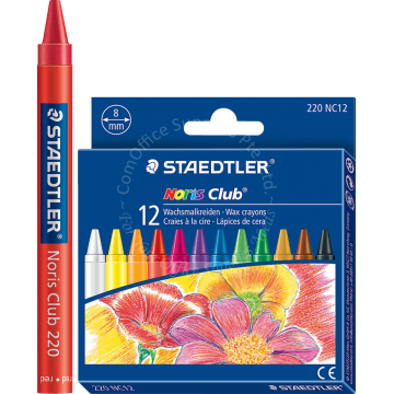 STAEDTLER NORIS CLUB WAX CRAYON #220-NC12 (12COLOR)