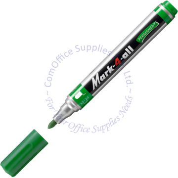 STABILO MARK-4-ALL PERMANENT MARKER 651/36 GREEN (BULLET POINT)