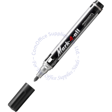 STABILO MARK-4-ALL PERMANENT MARKER 651/46 BLACK (BULLET POINT)