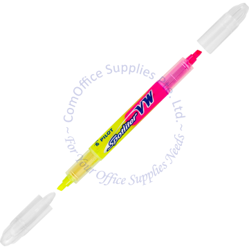 PILOT TWIN HEAD SPOTLITER SW-SLVW-BG-YP YELLOW/PINK