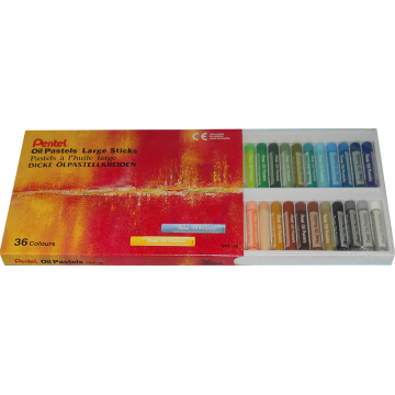 PENTEL OIL PASTELS LARGE STICK GHT-36 (36COLOR)