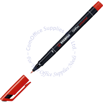 STABILO OHP PEN PERM. F 842/40 RED